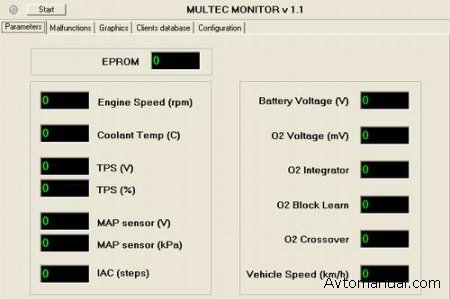 Multec Monitor v.1.1 диагностика автомобилей Opel