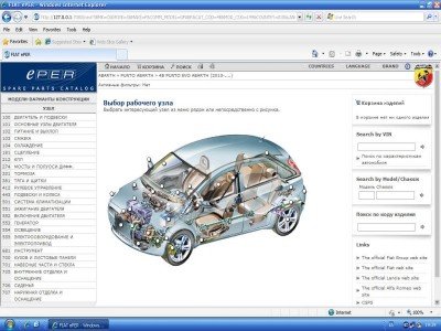 Fiat ePER (версия 5.90.0 / 12.2010). Каталог запасных частей Fiat, Alfa Romeo, Lancia.
