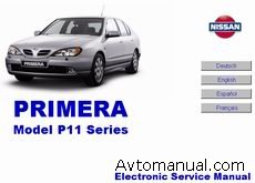 Скачать руководство по ремонту и обслуживанию Nissan Primera серии P11
