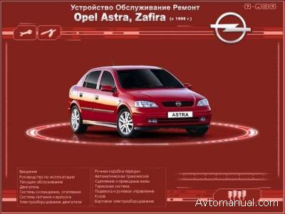 Скачать руководство по ремонту и обслуживанию Opel Astra, Zafira с 1998 года