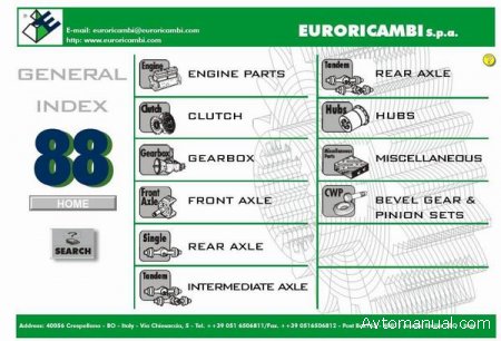 Каталог запчастей для грузовых автомобилей Euroricambi