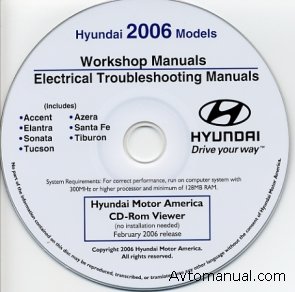 Скачать сервисные руководства по ремонту автомобилей Hyundai 2006 года