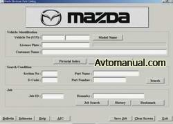 Каталог запасных частей Mazda EPC LHD 09.2009 год