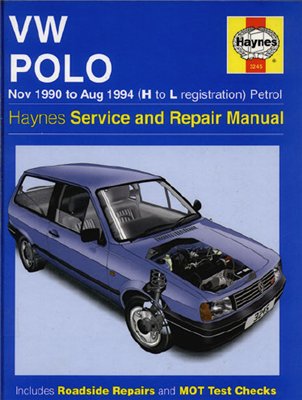 VW Polo 1990-94 Haynes. Service And Repiar Manual.