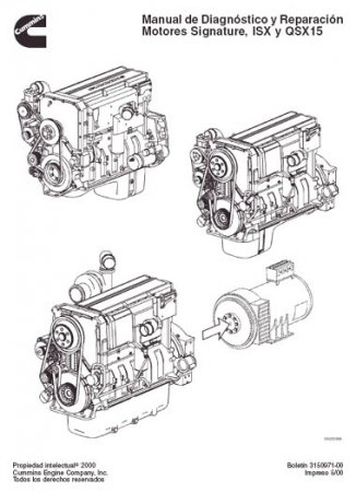 Руководство по ремонту дизельных двигателей Cummins серии ISX и QSX15