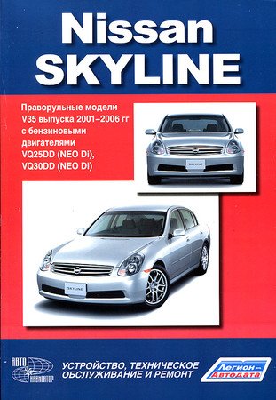 Nissan Skyline. Праворульные модели V35 выпуска 2001-2006 гг с двигателями VQ25DD, VQ30DD