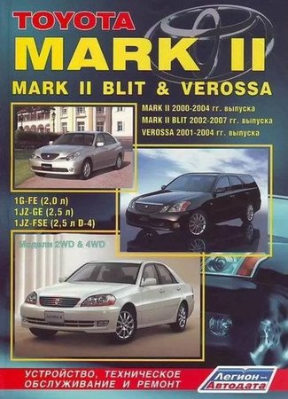 Toyota Mark 2 2000-2004, Mark 2 Blit 2002-2007, Verossa 2001-2004